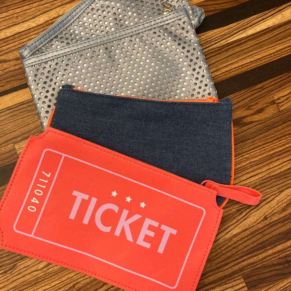 Ipsy cosmetic/accesory bags.